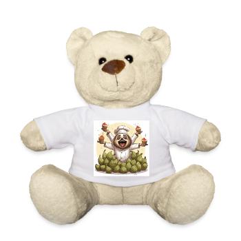 The Caffeine Juggler - Teddy Bear - white - Front