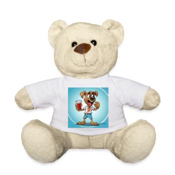 The Caffeine Boxer - Teddy Bear - white - Front