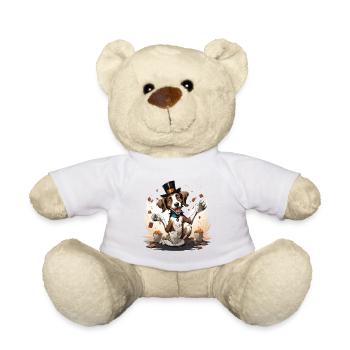 The Caffeine Magician - Teddy Bear - white - Front