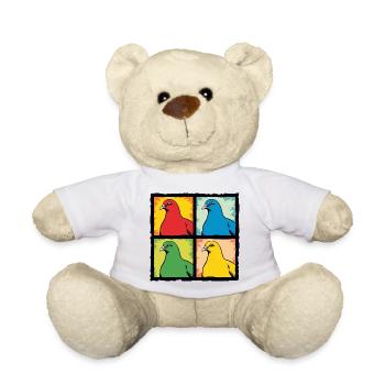 Colombes - Nounours - blanc - Devant