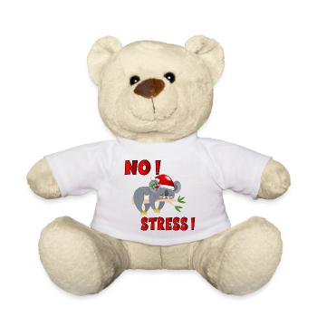 CHRISTMAS ANIMALS NO STRESS - Teddy Bear - white - Front