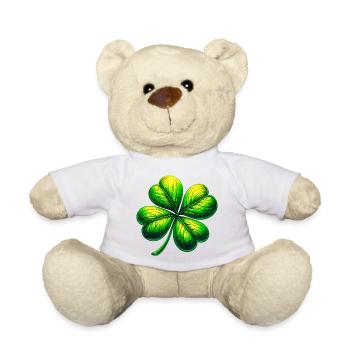 Four-leaf clover - Teddy Bear - white - Front