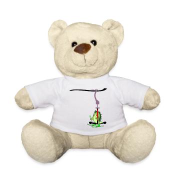 SKI LIFT KIDS SKIING DINOSAUR - Teddy Bear - white - Front