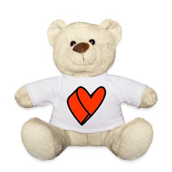 HEART. HAPPY BIRTHDAY. HAPPY BIRTHDAY - Teddy Bear - white - Front