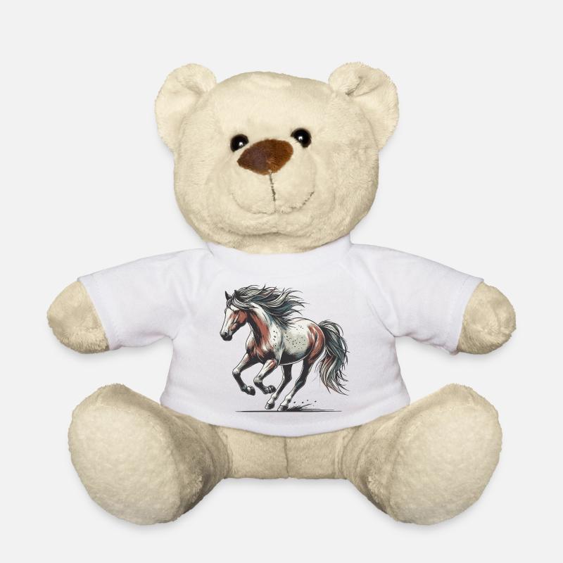 Cheval - Nounours - blanc
