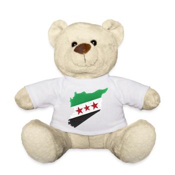 Freies Syrien Flagge - Teddy - Weiß - Vorne