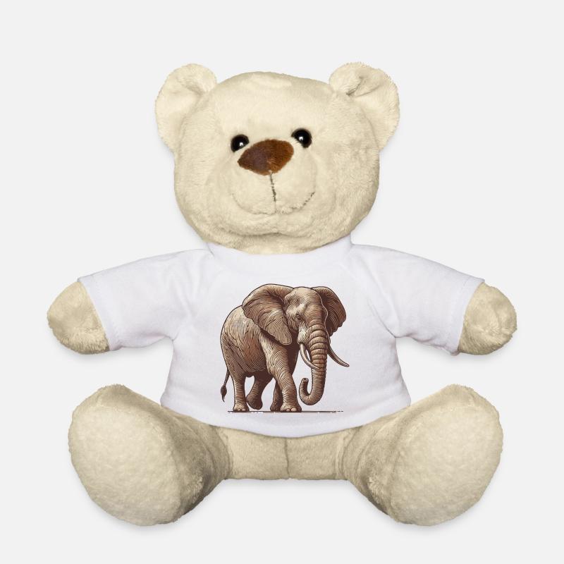 Elefant - Teddy - Weiß