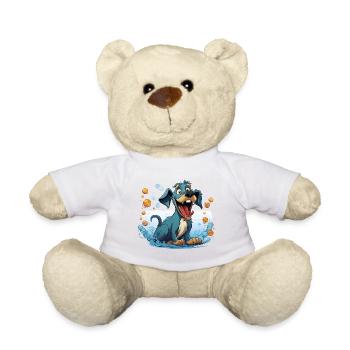 Le trompettiste qui souffle des bulles - Nounours - blanc - Devant
