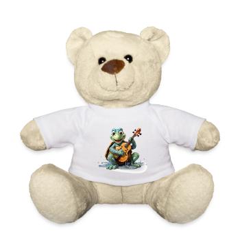 Le violoniste lent - Nounours - blanc - Devant