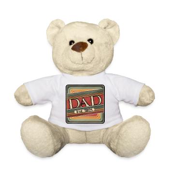Dad Est. 2025 – Retro Geschenk für frische Väter - Teddy - Weiß - Vorne