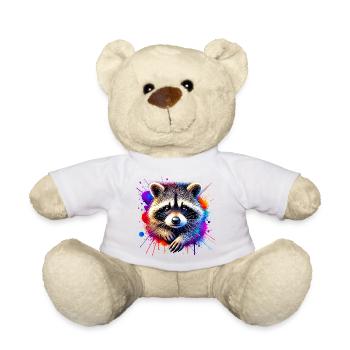 Raccoon - Teddy Bear - white - Front