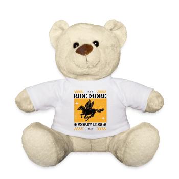 Ride More Worry Less – Pegasus Retro Look - Teddy - Weiß - Vorne