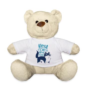 Meilleure maman chat de tous les temps - Motif de chat aimant - Nounours - blanc - Devant