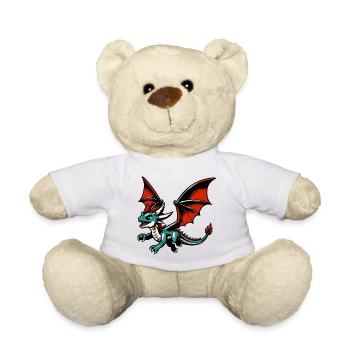 Dragon - Teddy Bear - white - Front