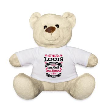 LOUIS UN NOM UNE FIERTÉ AUCUN RIVAL - Nounours - blanc - Devant