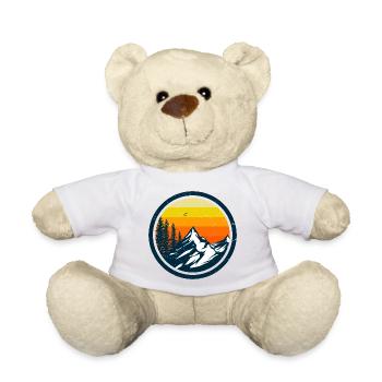 Mountain Sunset Adventure Design - Teddy Bear - white - Front