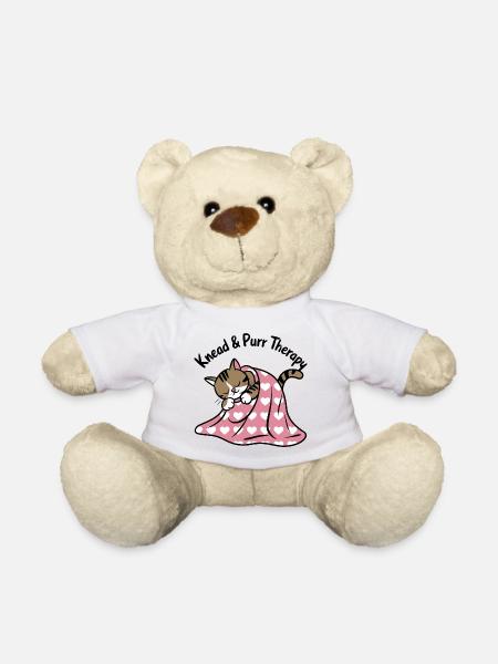 Schnurrendes Nickerchen Unter Herz Decke - Teddy - Weiß