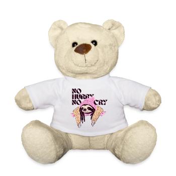 Pas de hâte, pas de cri – motif de paresse détendu - Nounours - blanc - Devant