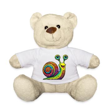 Snail - Teddy Bear - white - Front