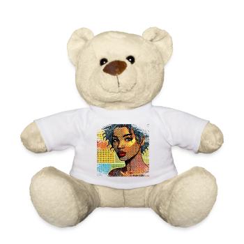 Women Pop Art Style - Teddy - Weiß - Vorne