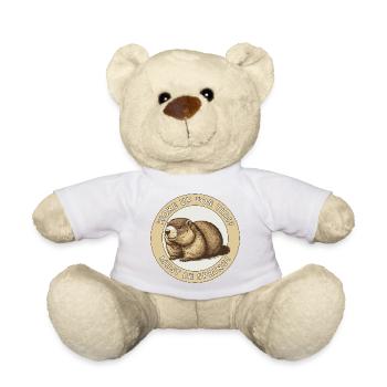 Woke Up for This? Must Be Spring! - Teddy Bear - white - Front