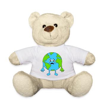 Melancholic Land Illustration - Teddy Bear - white - Front