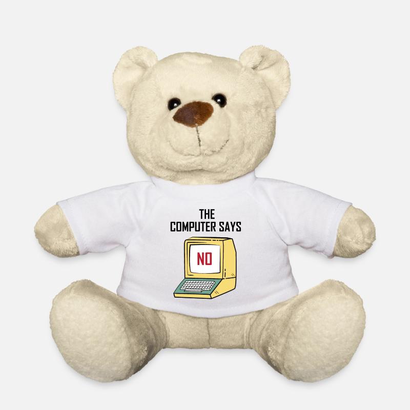 Computer Says No - Lustiges Geschenk für Geeks - Teddy - Weiß