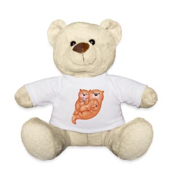 Famille de loutres mignonnes - Nounours - blanc - Devant