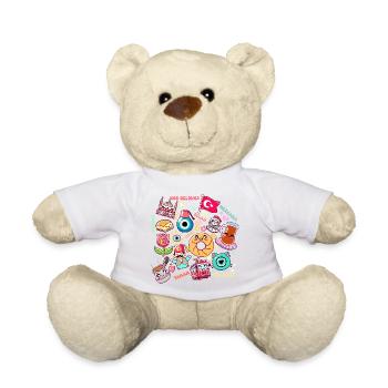 Türkei Kawaii - Niedliches und kulturelles Design - Teddy - Weiß - Vorne