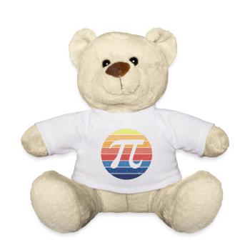 Math Pi Retro - Teddy Bear - white - Front