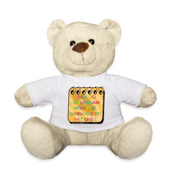 BEZIEHUNG ZEIT - DANKBARKEIT DANKE - Teddy - Weiß - Vorne