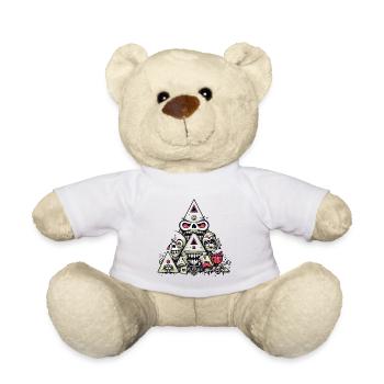 Abstrakte Collage - Teddy - Weiß - Vorne