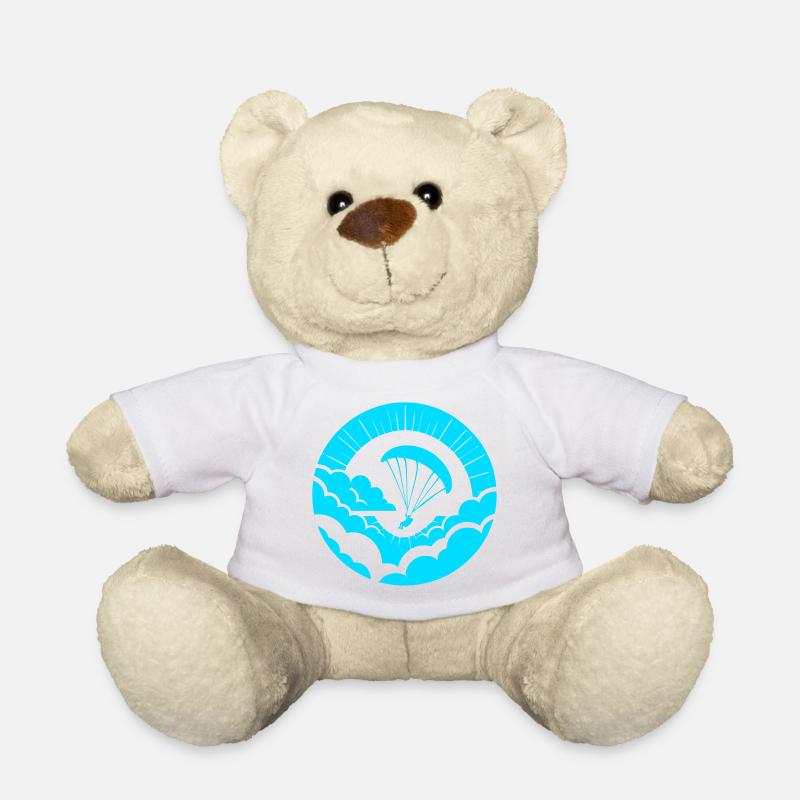 Parapente au-dessus des nuages - Nounours - blanc