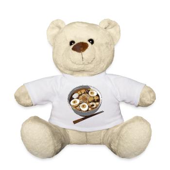 Ramen Eier Bowl Illustration - Teddy - Weiß - Vorne