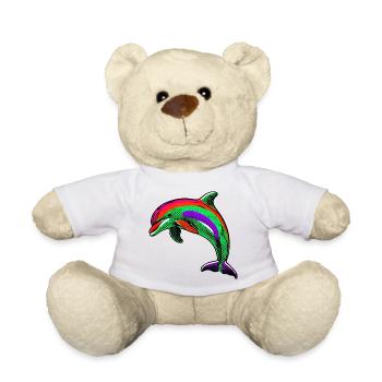 Dolphin - Teddy Bear - white - Front