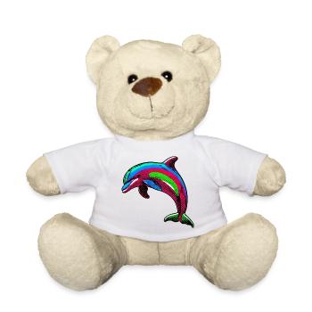 Dolphin - Teddy Bear - white - Front