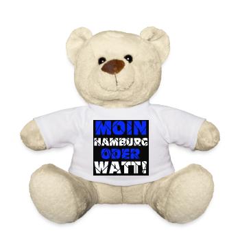Hamburg , Moin oder watt (25) - Teddy - Weiß - Vorne