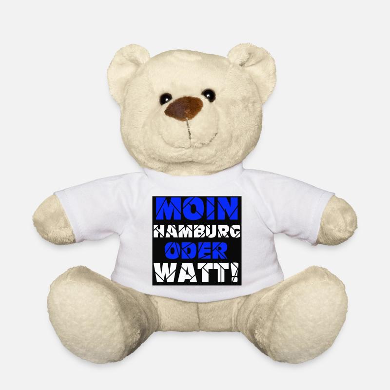 Hamburg , Moin oder watt (25) - Teddy - Weiß