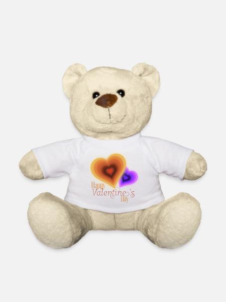 Saint Valentin - Coeurs Groovy Flash - Nounours - blanc