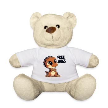 T-Rex Cute Baby Dino Babydino Dinobaby Gift - Teddy Bear - white - Front