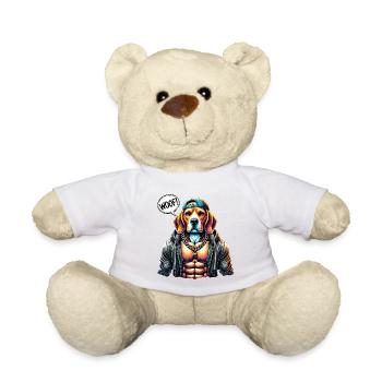 Look chien coloré en tenue de rue - Nounours - blanc - Devant