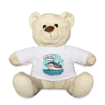 Just Keep Cruising' - Teddy Bear - white - Front
