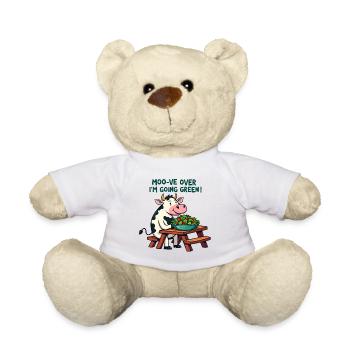 Moo-ve Over, I'm Going Green! - Teddy Bear - white - Front