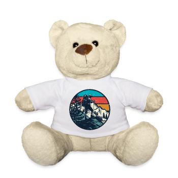 Hikers at Sunset Ridge - Teddy Bear - white - Front