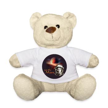 Vol sur Mars Astronaute rétro - Nounours - blanc - Devant