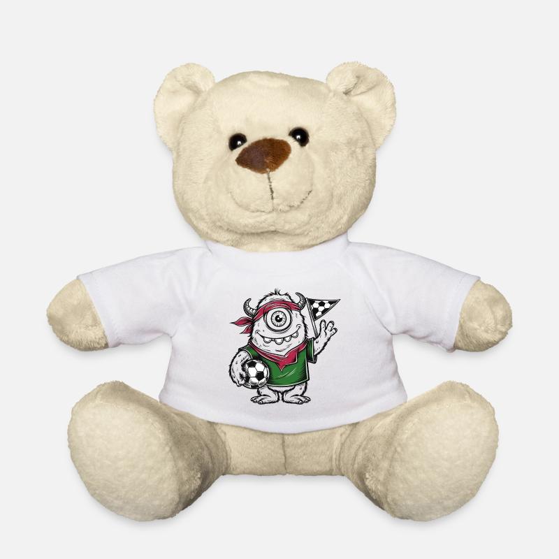 3 MonsterFussball - Teddy - Weiß