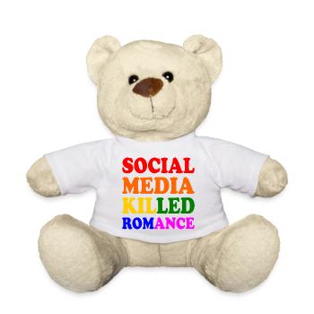 social media killed romance - Teddy Bear - white - Front