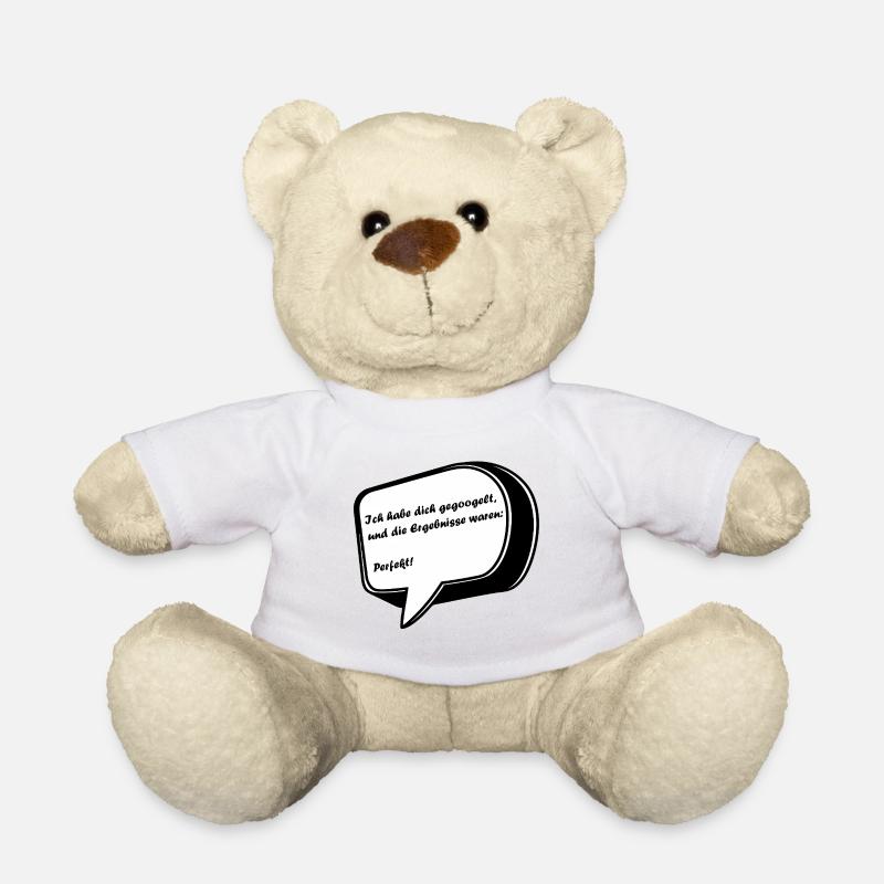 Valentinstag Spruch in einer Sprechblase - Teddy - Weiß