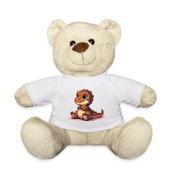 T-Rex süß Baby Dino Baby Dinobaby Geschenk - Teddy - Weiß - Vorne
