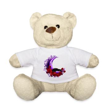 mondsichel, Katzen motiv, Rosenblüten - Teddy - Weiß - Vorne